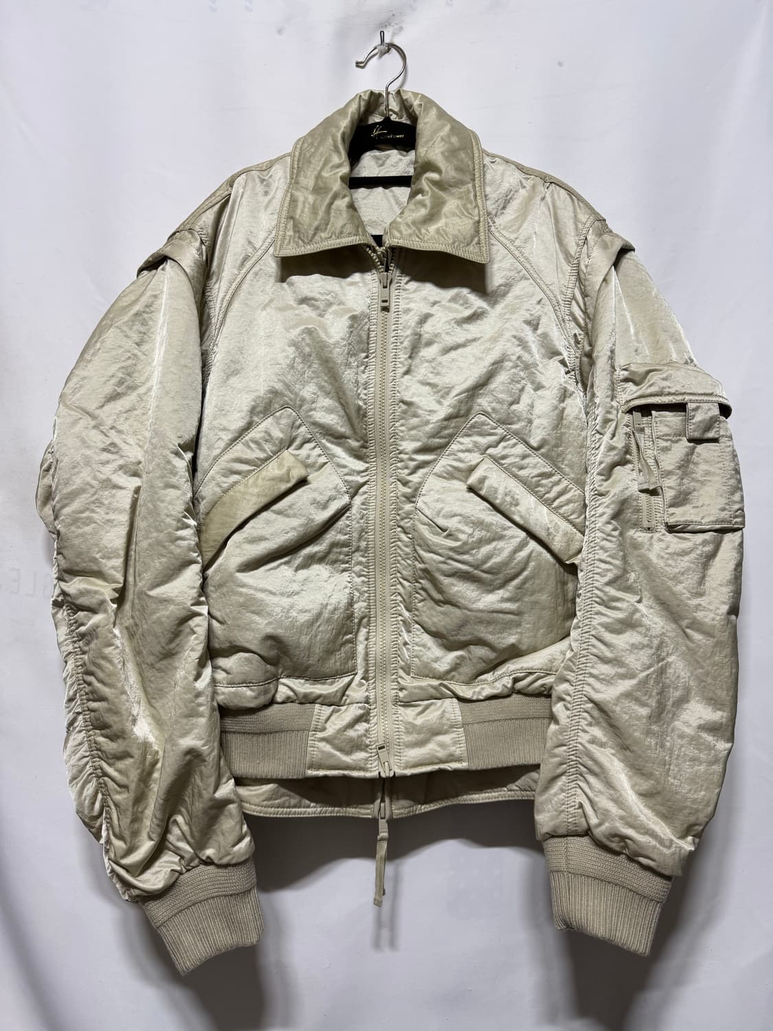 95 시스템옴므 크링클 디테쳐블 MA-1 마원 자켓 상품이미지1