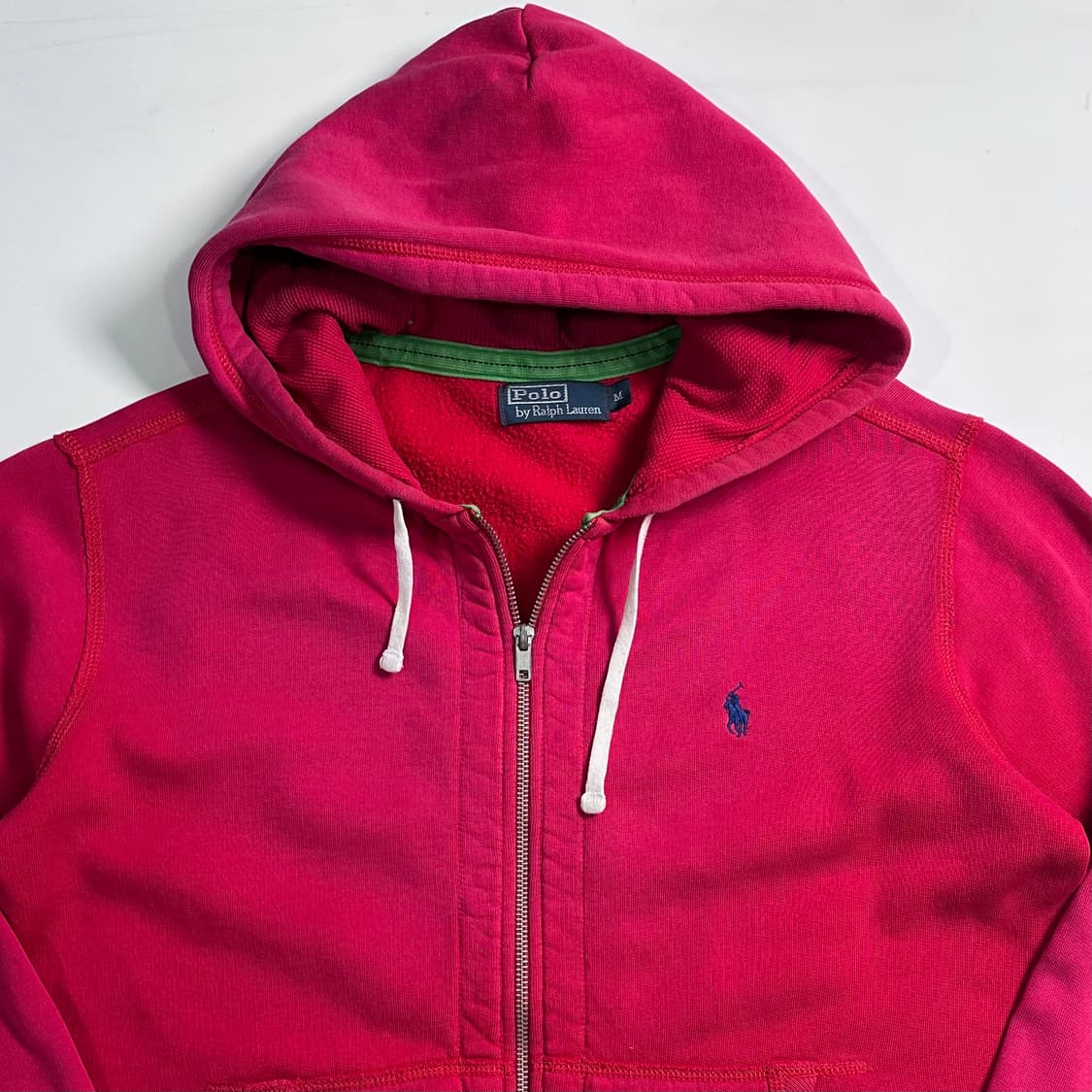 폴로 랄프로렌 레드 페이디드 후드집업 상품이미지2
