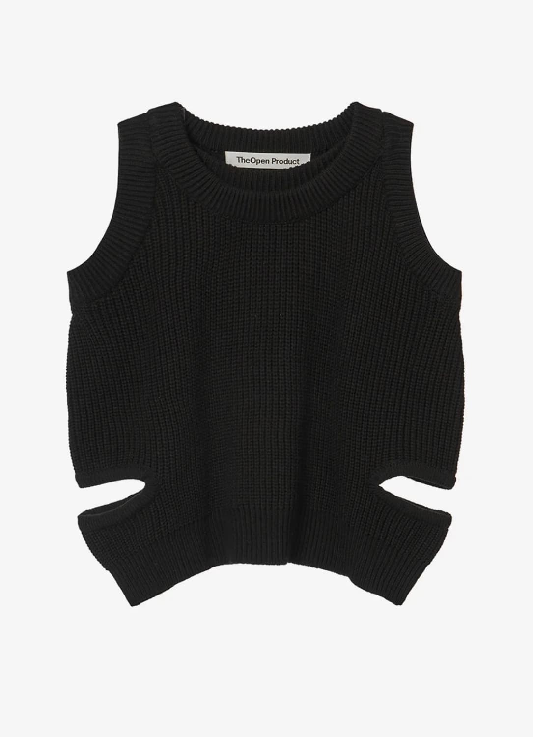 더오픈프로덕트(OPEN YY)컷 아웃 니트 케이프_Black 상품이미지3