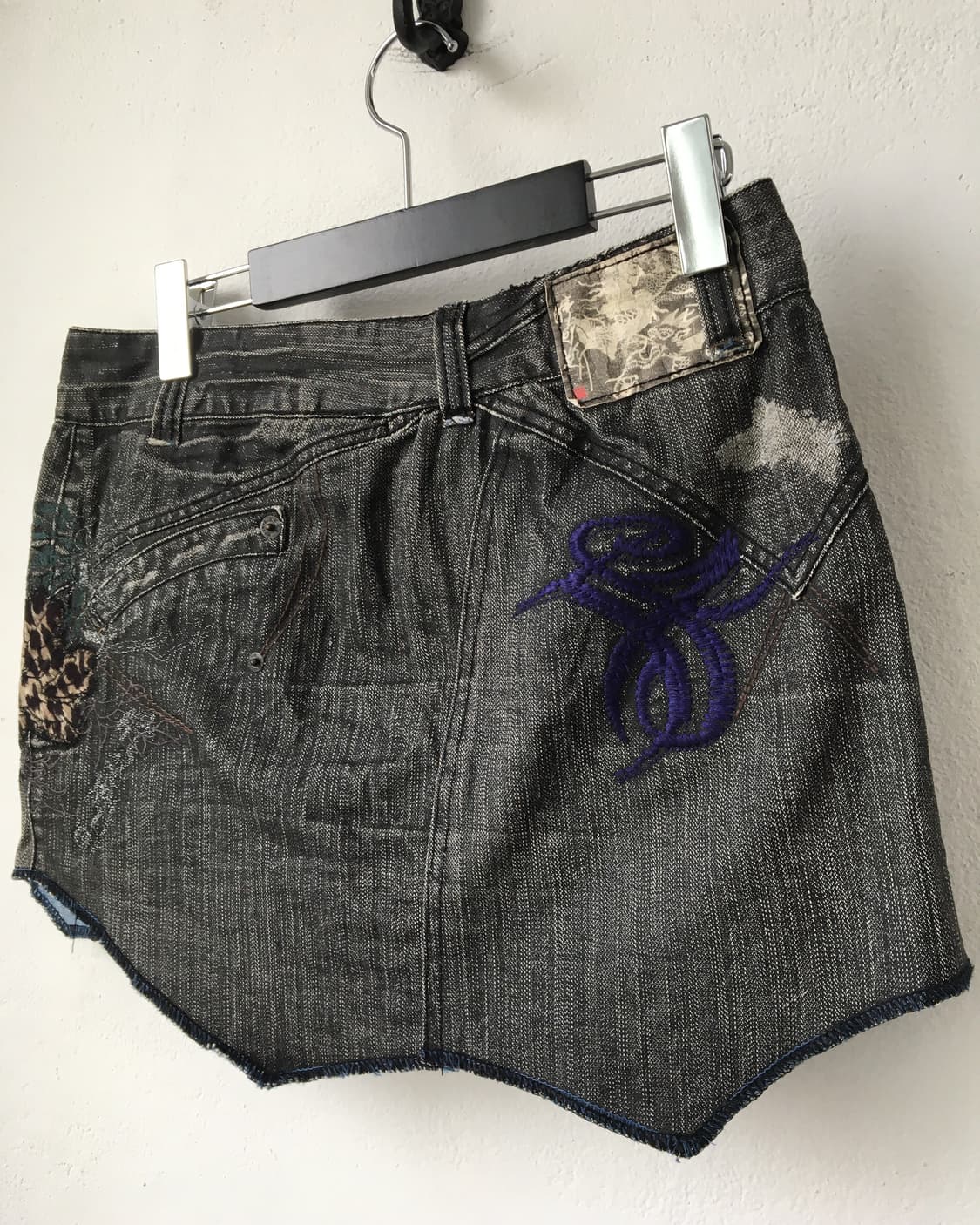 Oriental embroidery point mini skirt 상품이미지3