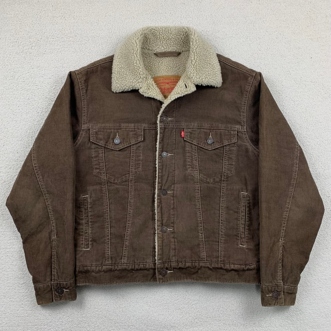 리바이스 레드텝 코듀로이 쉐르파 트러커 자켓 브라운 상품이미지1