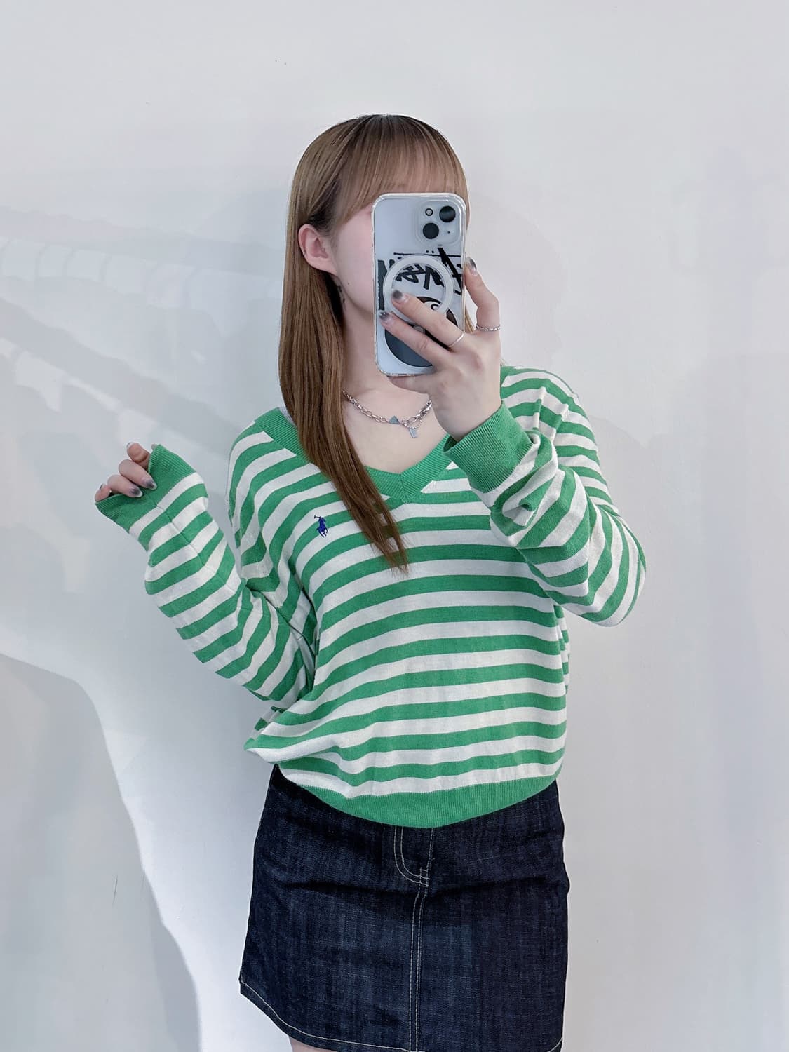 폴로랄프로렌 스트라이프 브이넥 니트 상품이미지1