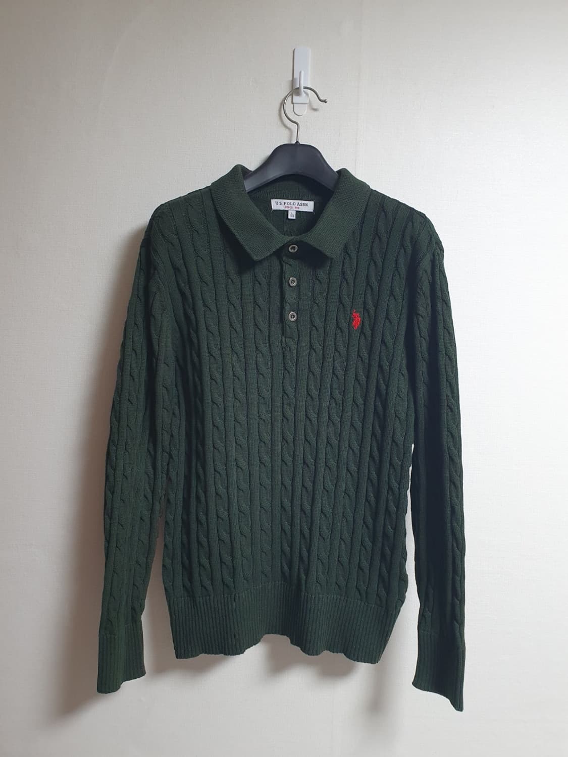 택포가 폴로 니트 케이블 카라니트 꽈베기니트 L polo assn 상품이미지1