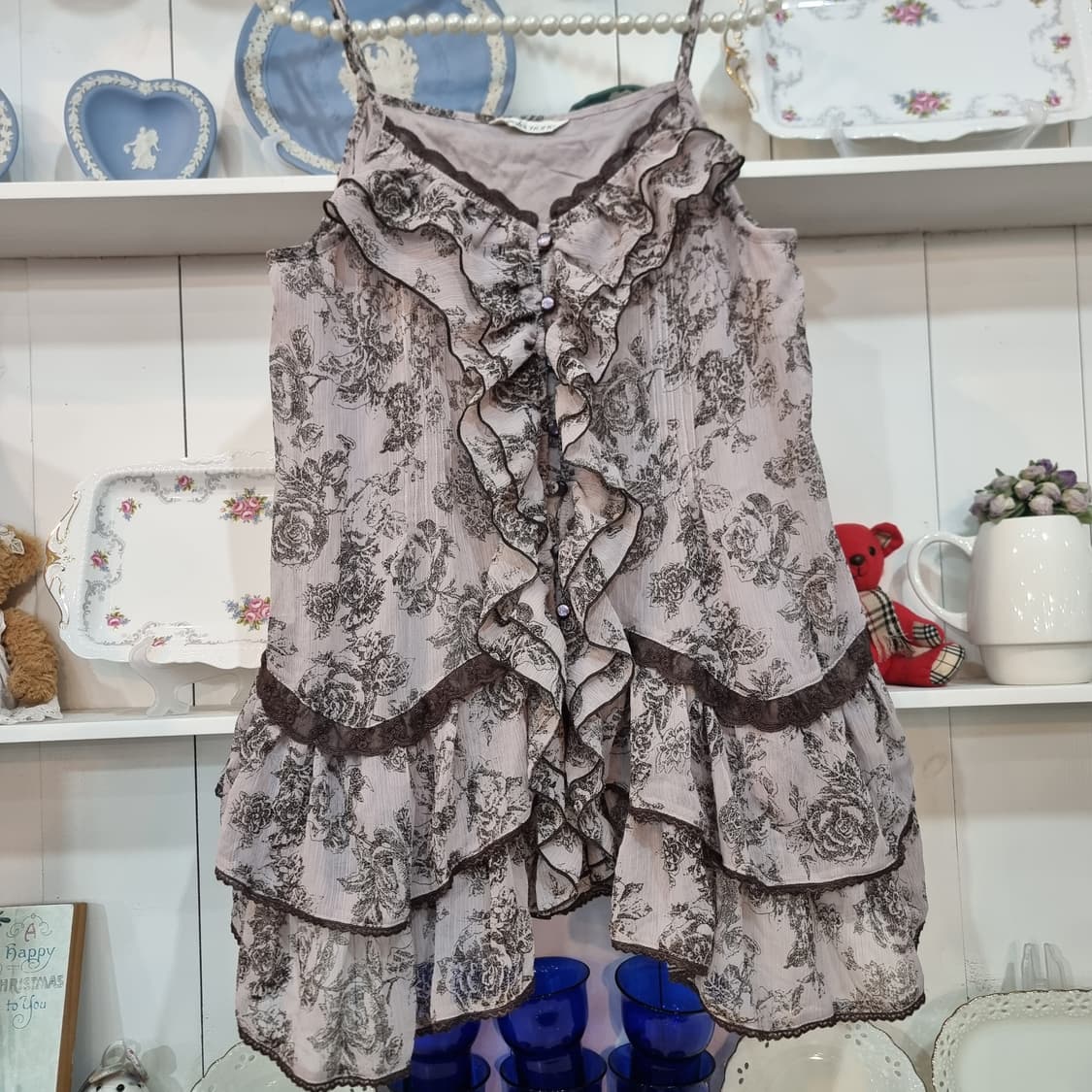 플라워 프릴 튜닉 캐미솔 상품이미지5