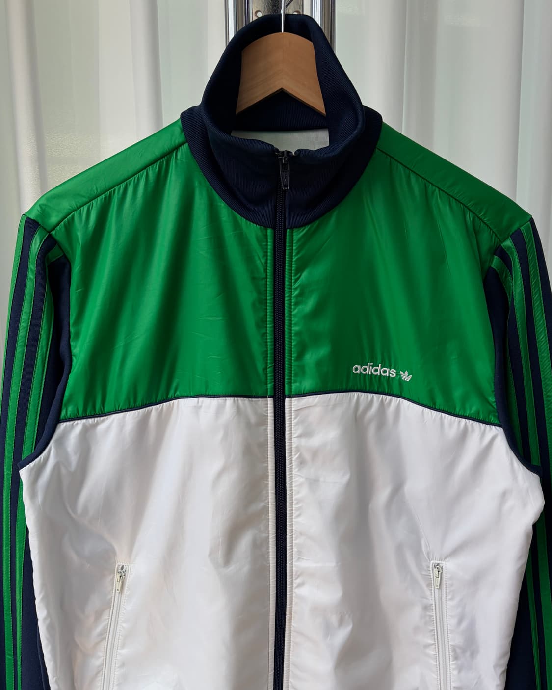 [L]아디다스 트레포일 나일론 흰초 트랙탑 져지 상품이미지4