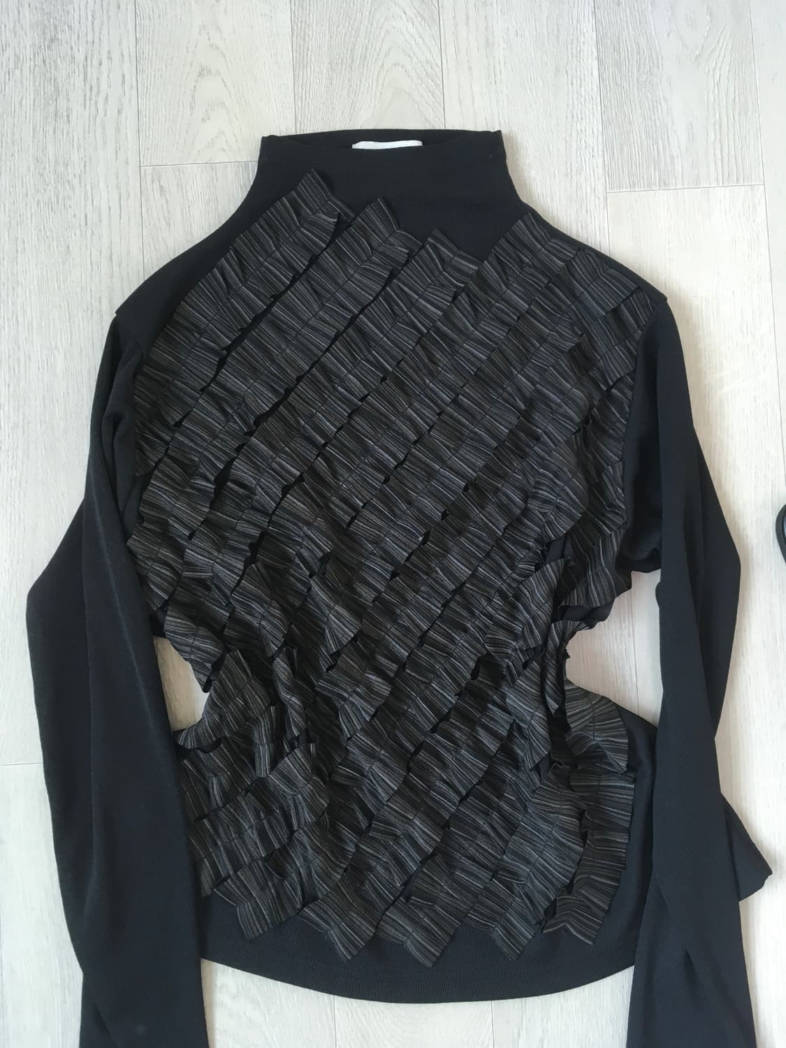 jpn vintage khaki stripe frill pullover  상품이미지10