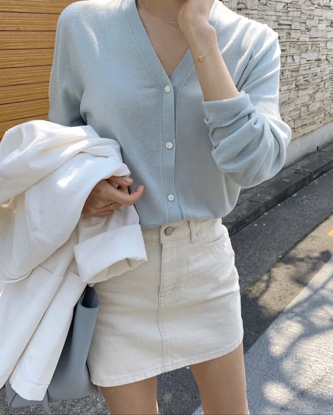 메리엔 merryn muret 베지터블 vegetable 민트 가디건 상품이미지1