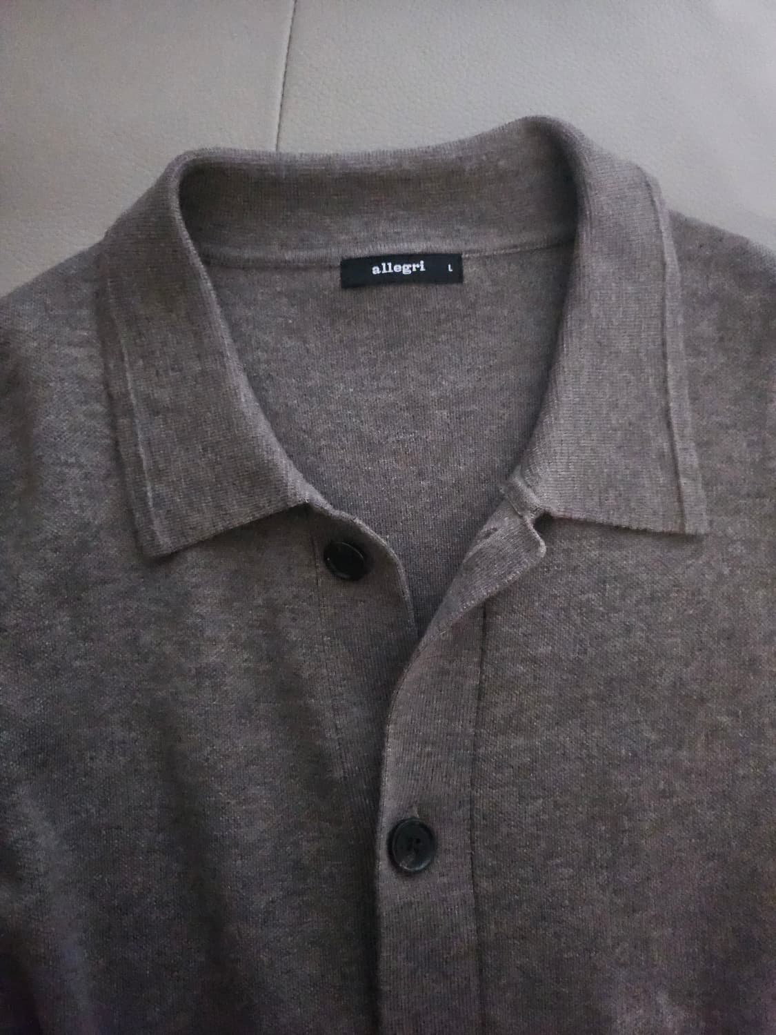 [거의 새것] 알레그리 카라 니트 가디건 L 상품이미지4
