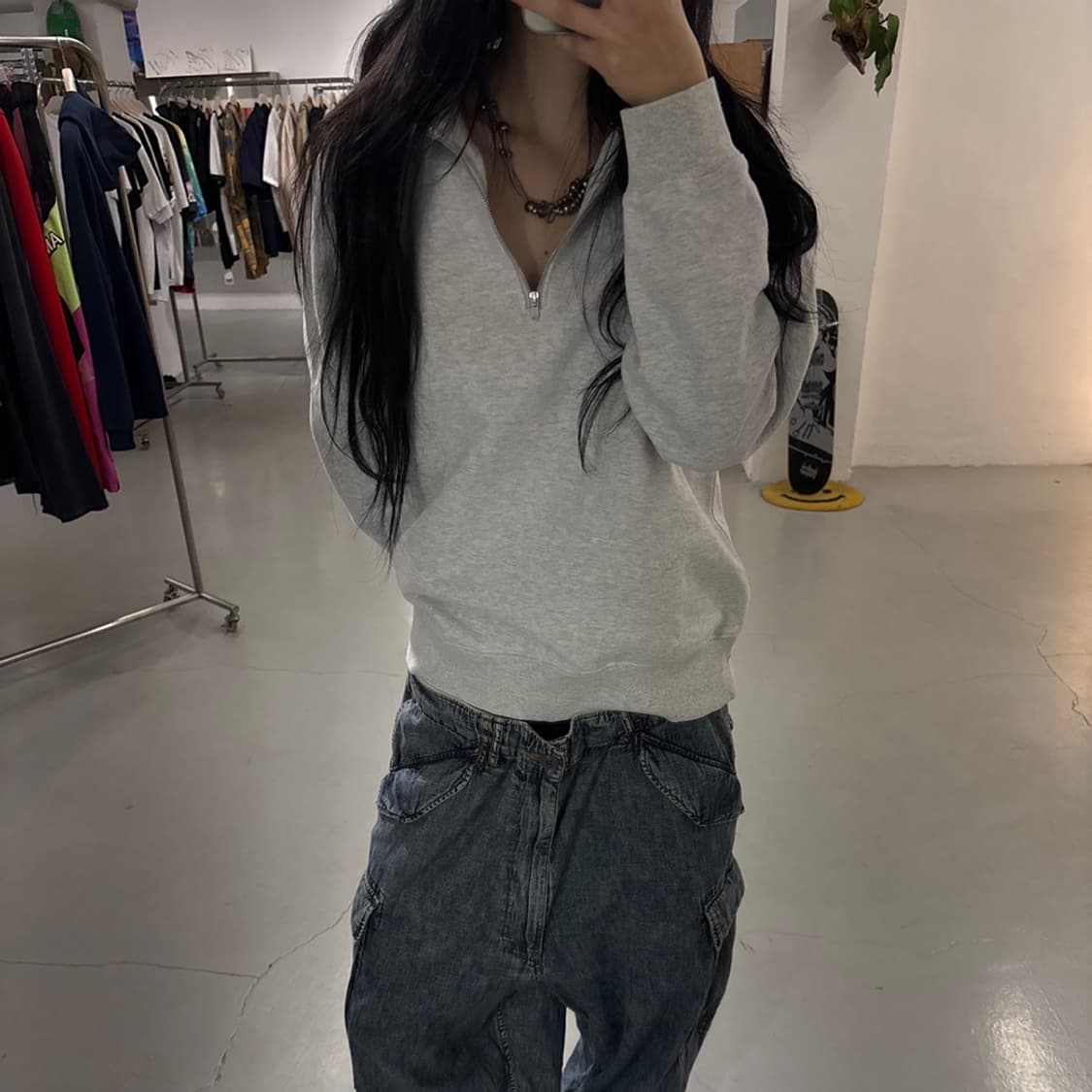 빔즈 BEAMS Half Zip Sweat 상품이미지4