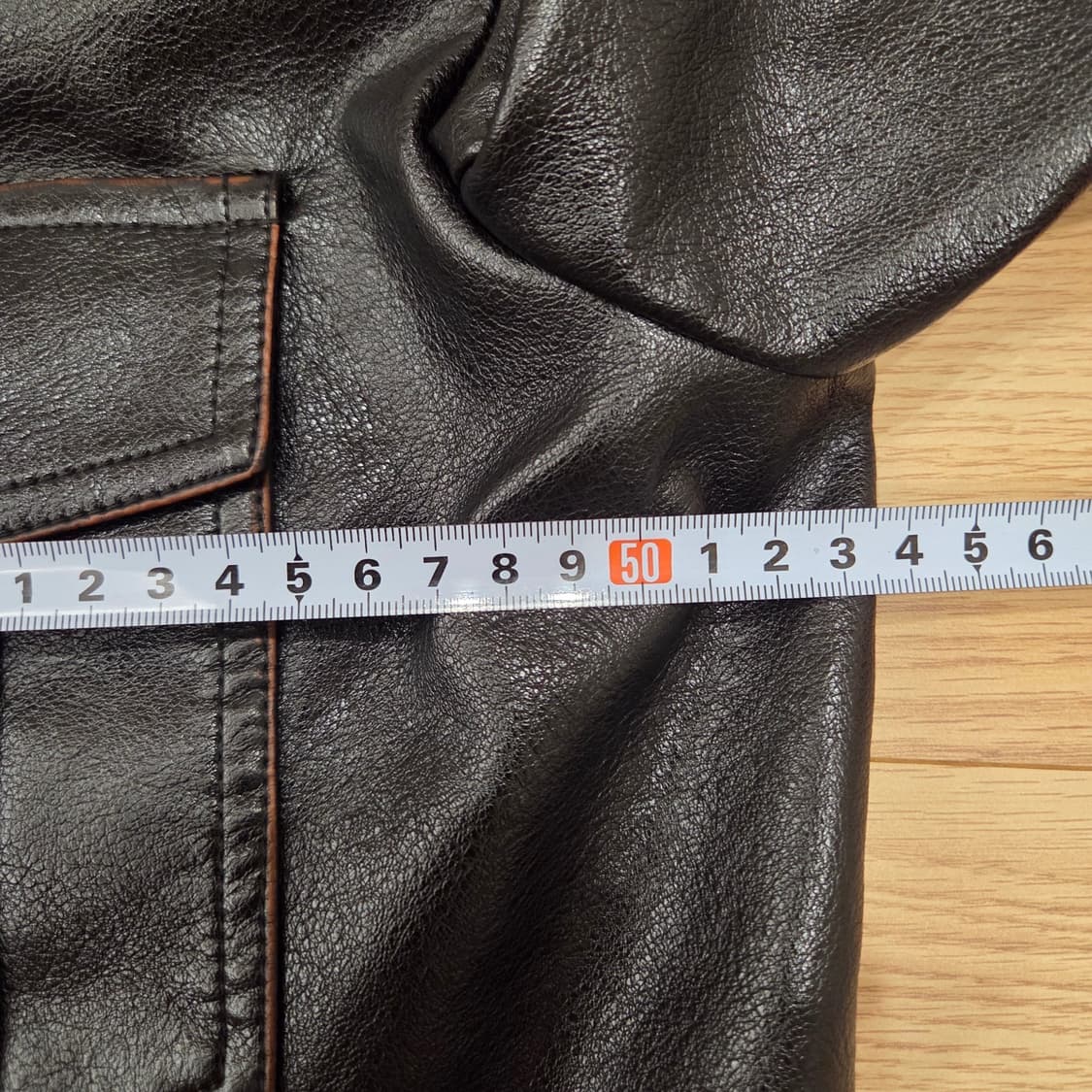 MOOD 빈티지 스타일 브라운 레더 자켓 M 상품이미지9