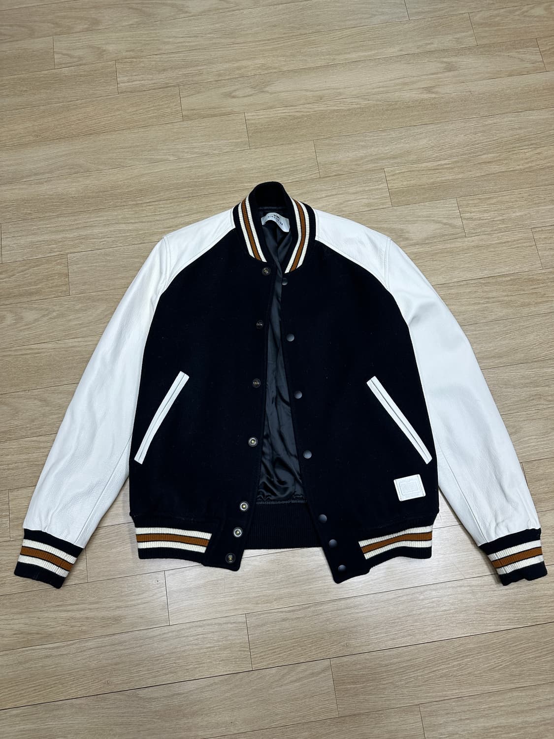 코치(COACH) 정품 바시티 자켓 스타디움 점퍼 S (리얼 염소가죽/울 상품이미지1