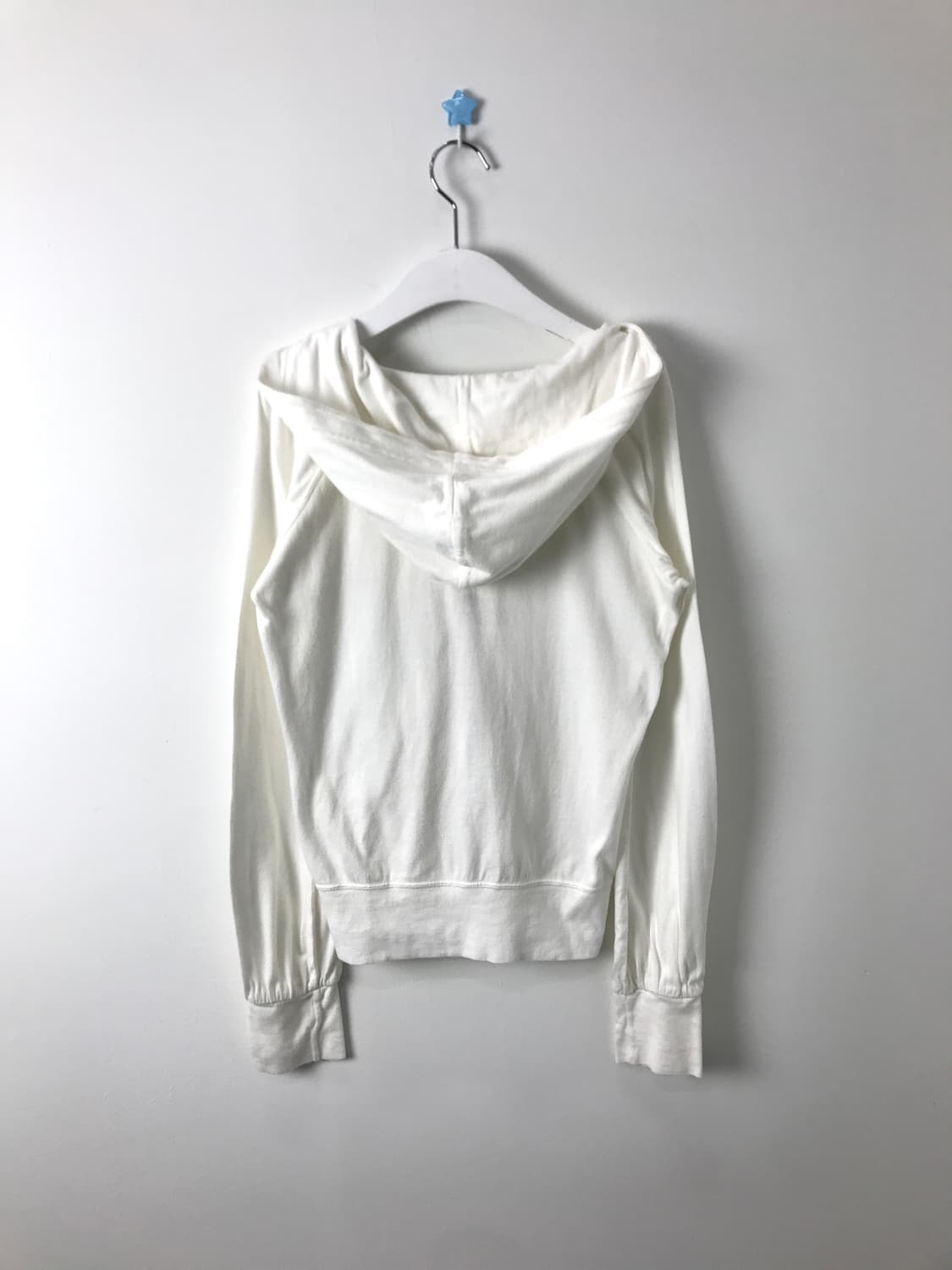 'MOUSSY' White Draped Zip Up Hoodie 상품이미지4