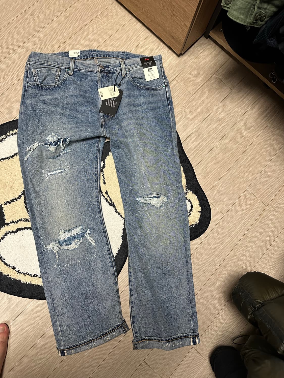 리바이스 501 프리미엄 셀비지 터키석리벳 38x30 상품이미지1