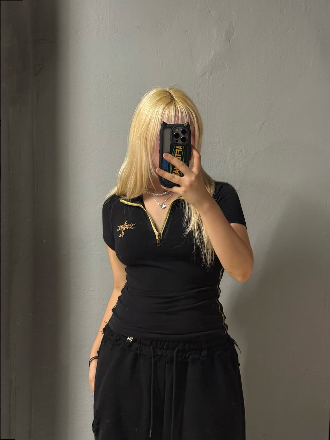 side-line detail high-neck top 상품이미지2