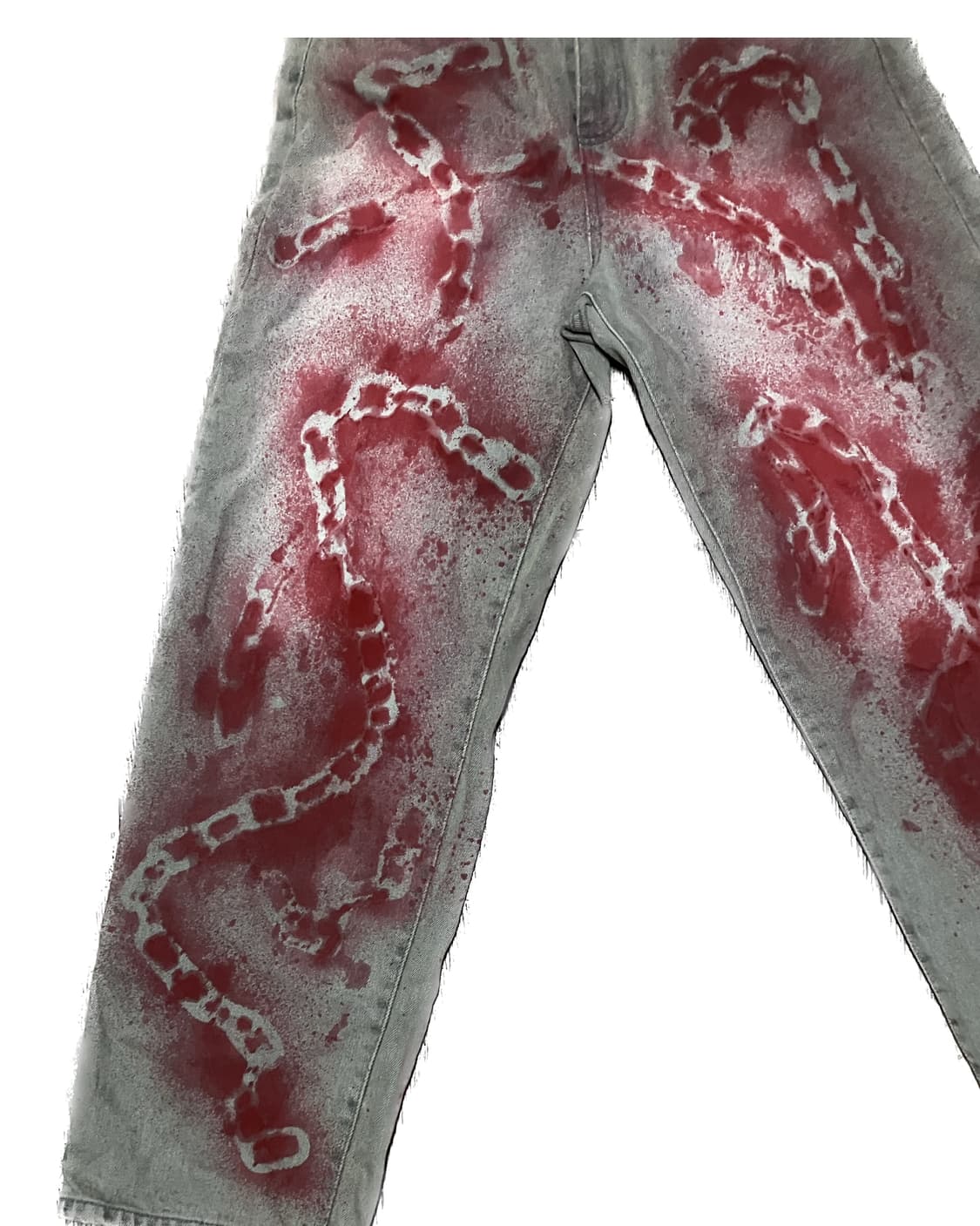 Red chain custom gray pants 상품이미지6