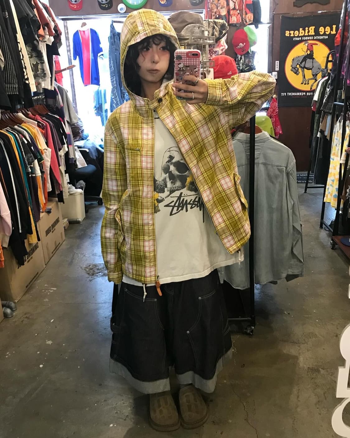 Stussy Check Pattern Hooded Jacket 상품이미지6