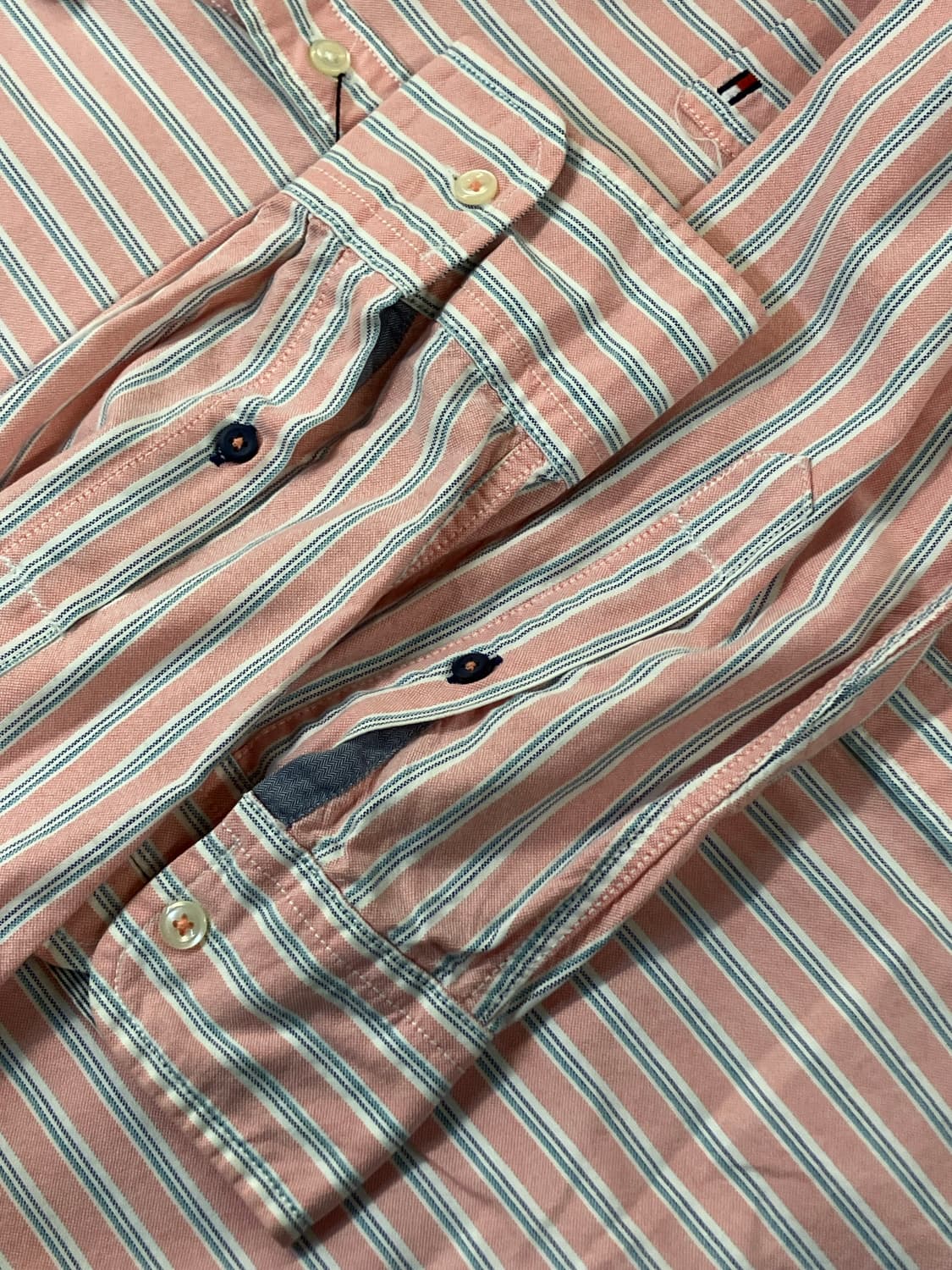 타미힐피거 스트라이프 셔츠 핑크 L #csz3620 상품이미지6