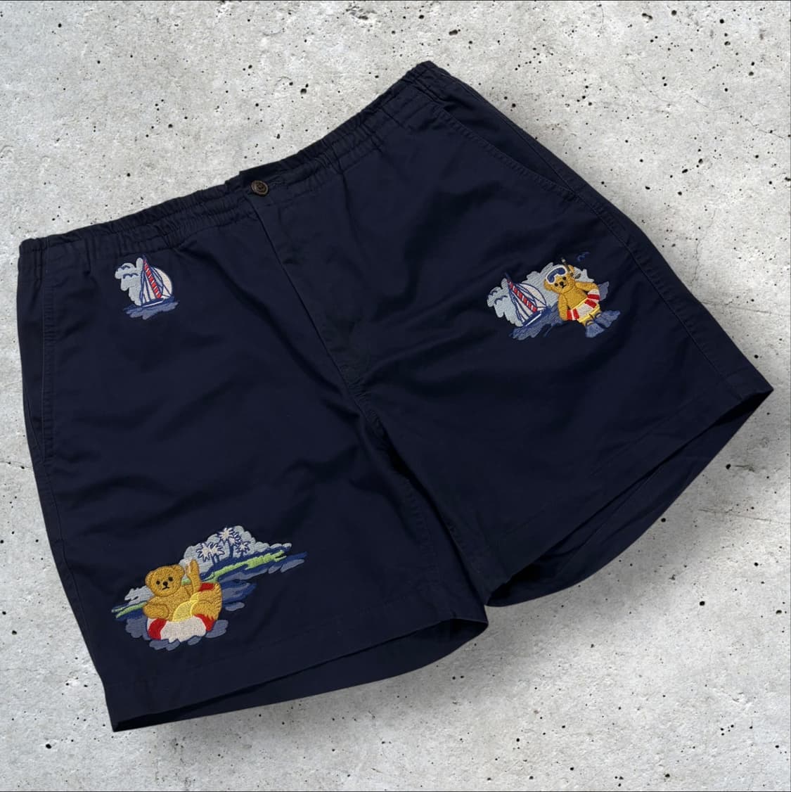 [L] 폴로 랄프로렌 프렙스터 네이비 반바지 멀티 자수 C738 상품이미지2