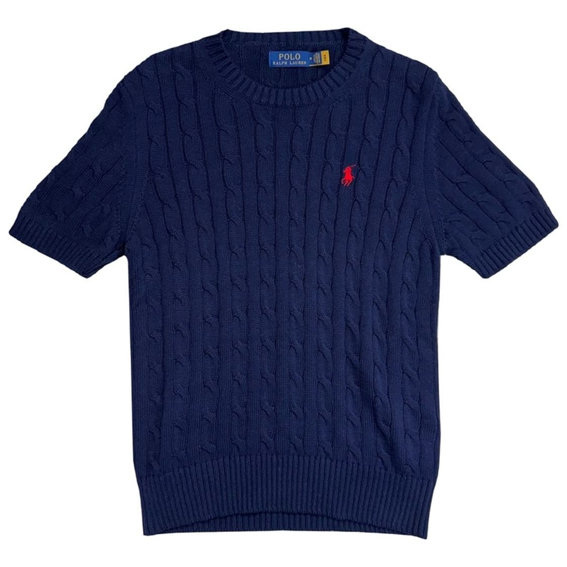 RALPH LAUREN 숏 슬리브 케이블 니트 M 상품이미지1