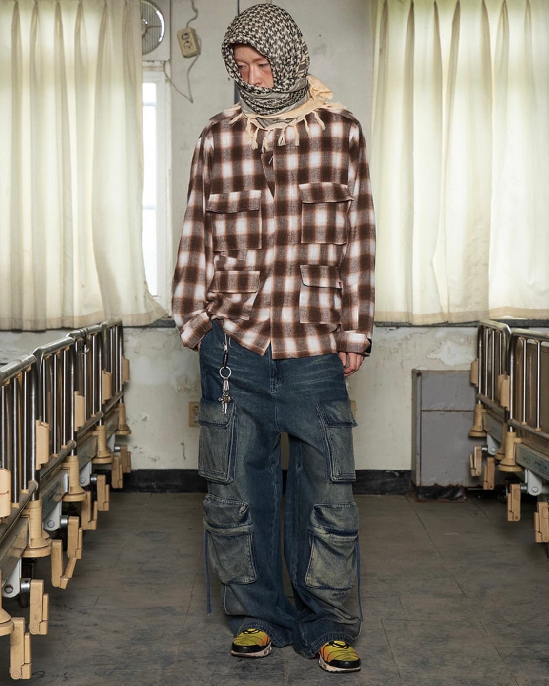 글랙 GP077 파우치 멀티 카고 데님 팬츠 (INDIGO) S 상품이미지9