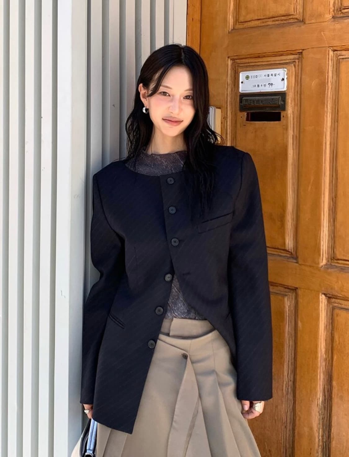 르하스 보트넥 네이비 자켓 상품이미지1