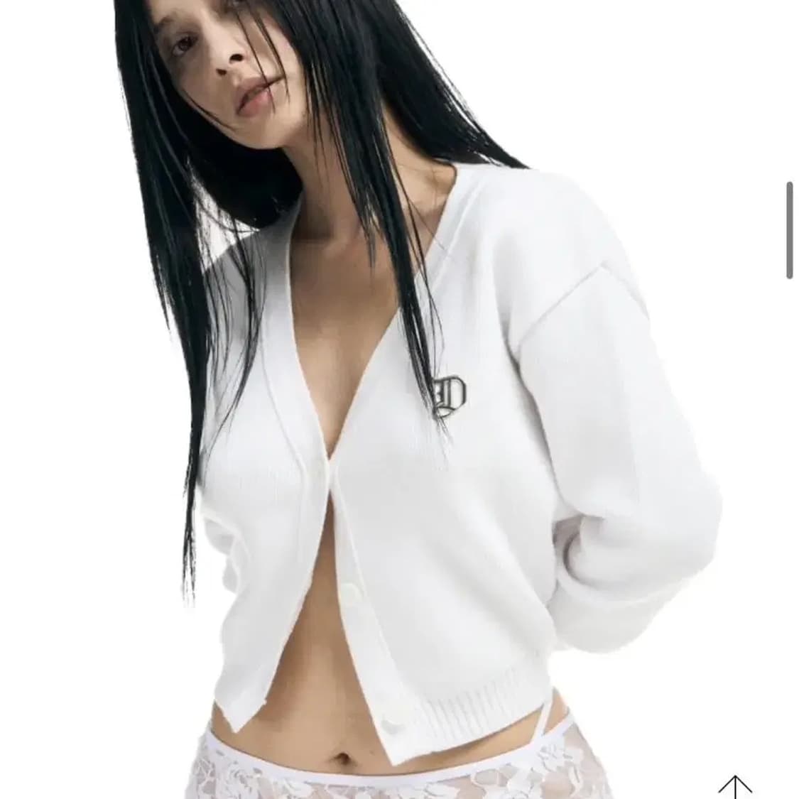 오도어 ) 본 가디건 화이트 상품이미지2