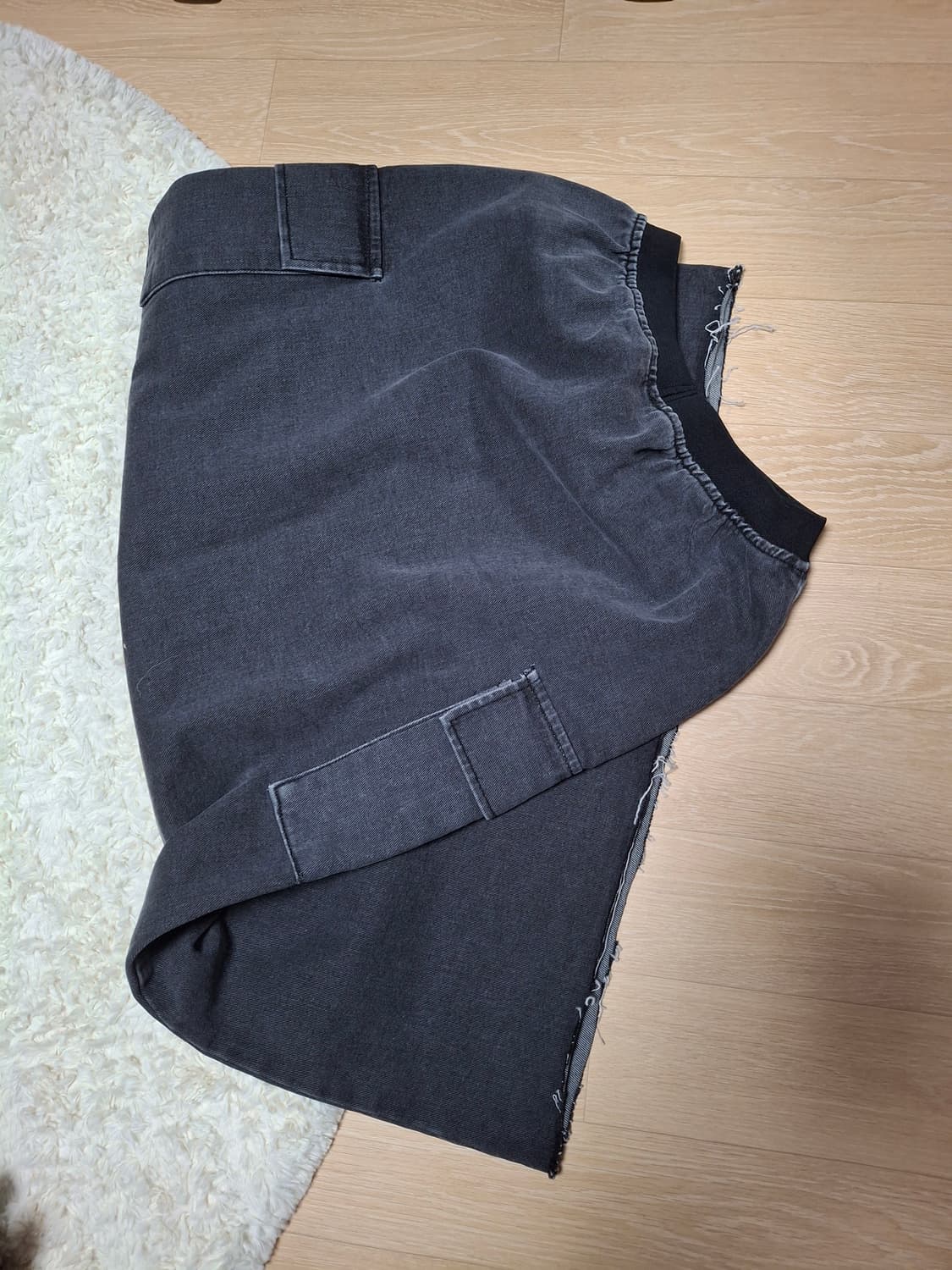 (마지막특가) 블랙 데님 카고 롱스커트 새상품 상품이미지5