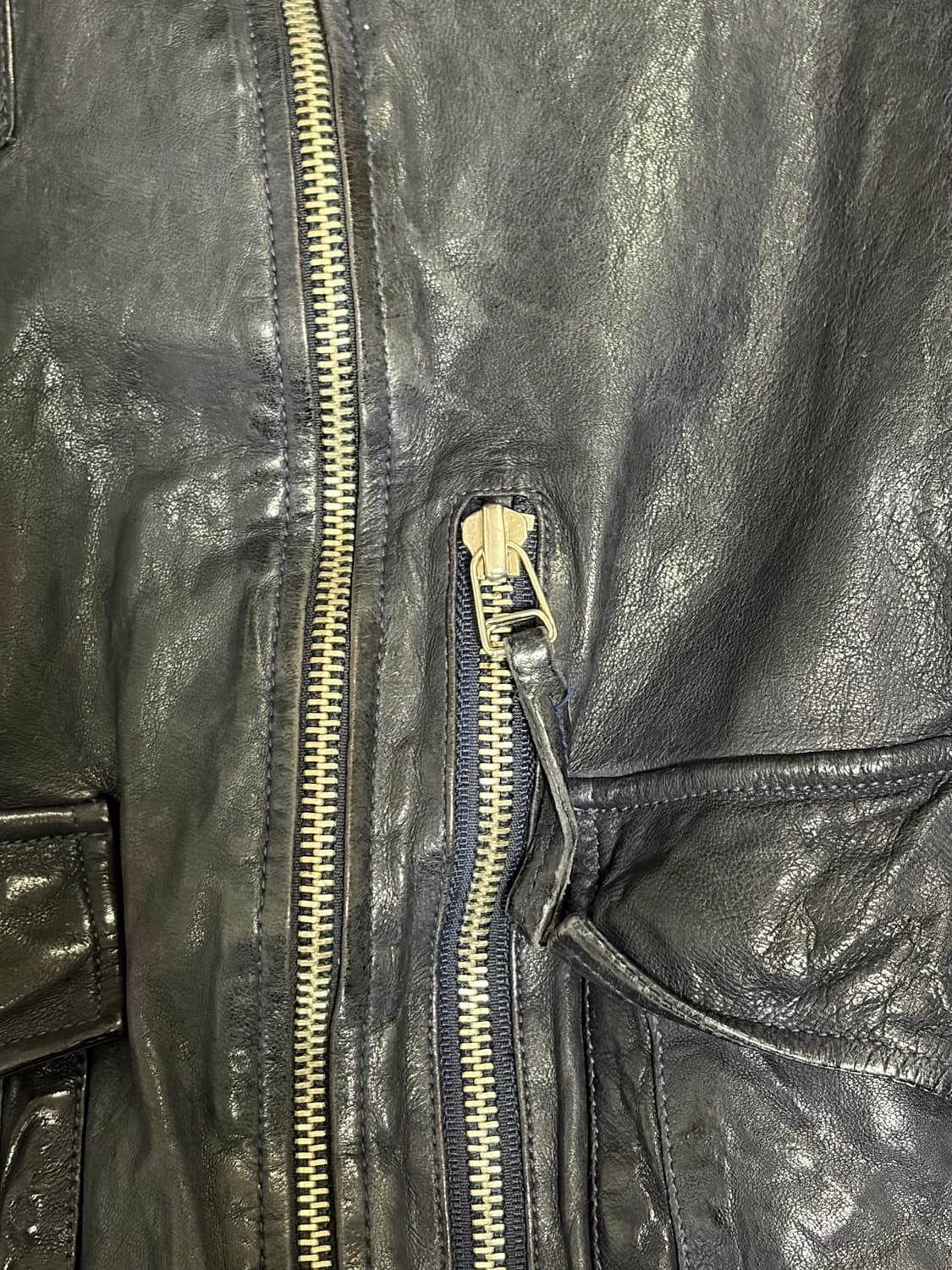 이태리 리얼레더 바이커 카페레이서 자켓 상품이미지3