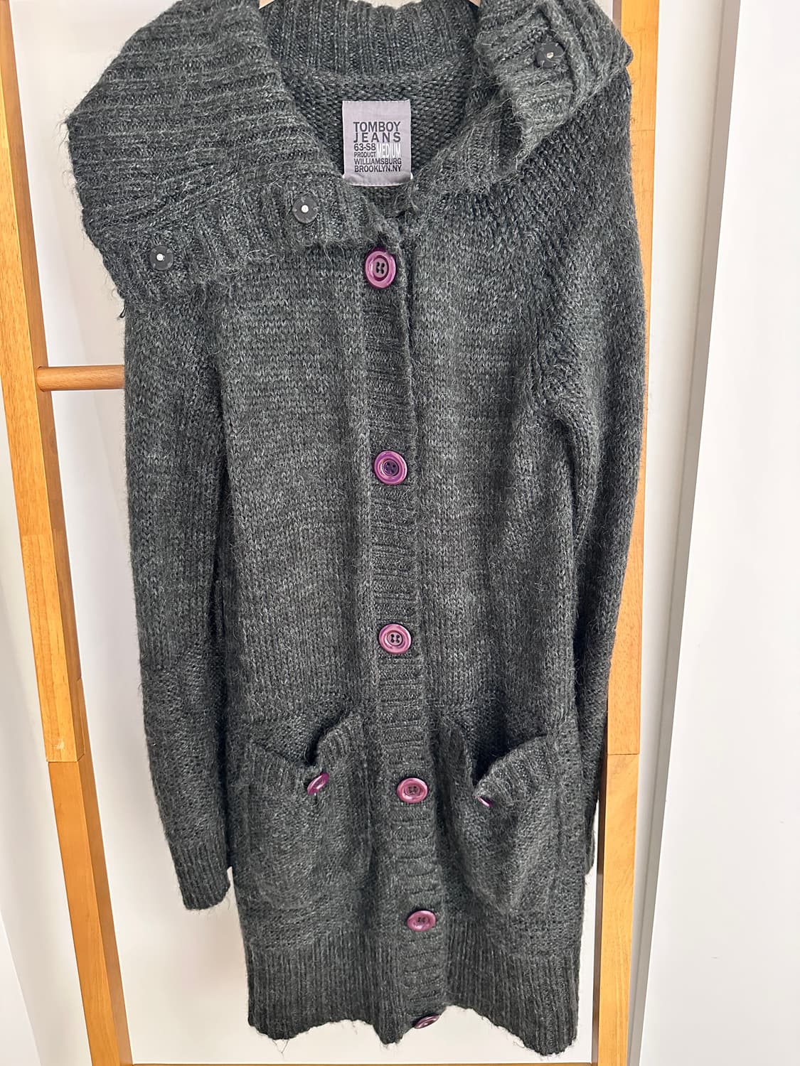 톰보이 진 니트 롱 가디건 상품이미지8