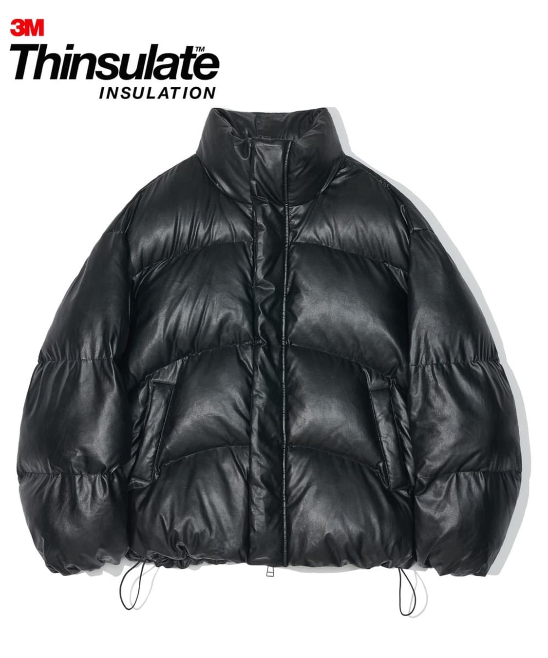 파르티멘토 비건레더 3M 신슐레이트 푸퍼 숏패딩  상품이미지1