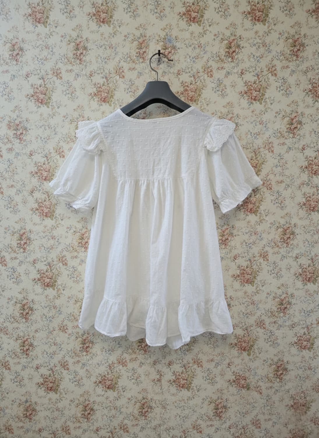 화이트 프릴 블라우스 44 상품이미지2