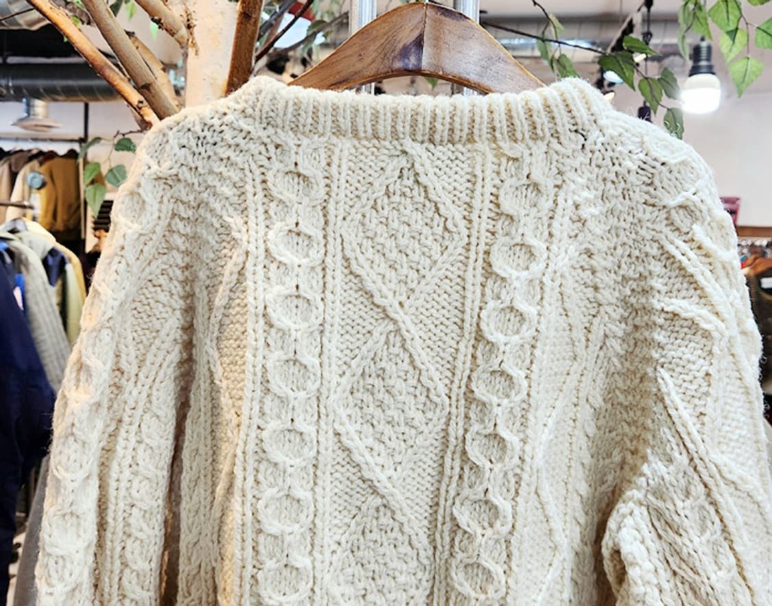Kinvara 도톰한 아일랜드산 핸드메이드  빈티지 스웨터 상품이미지8