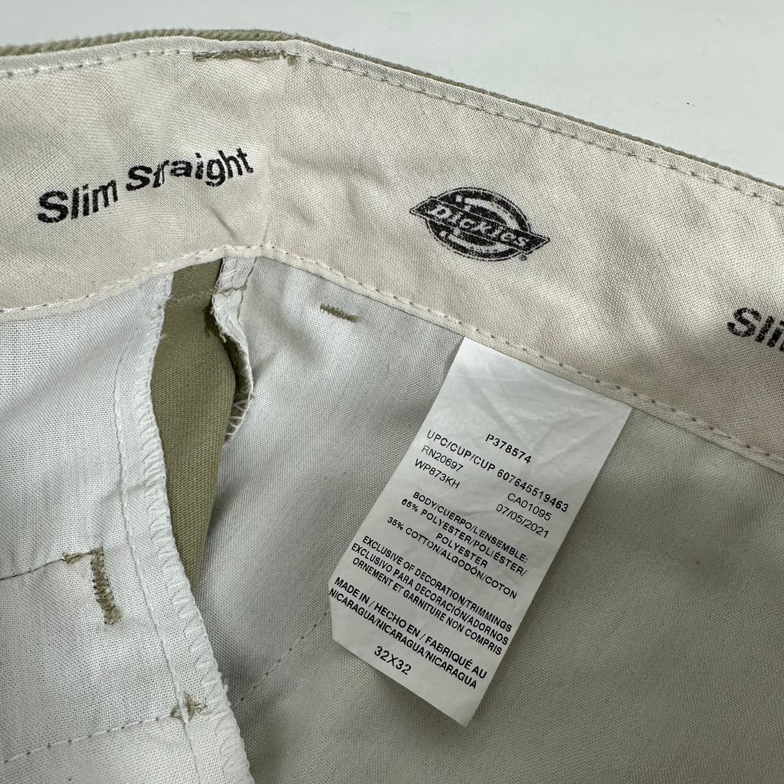 32 디키즈 574 베이지 슬림스트레이트 치노팬츠 상품이미지2