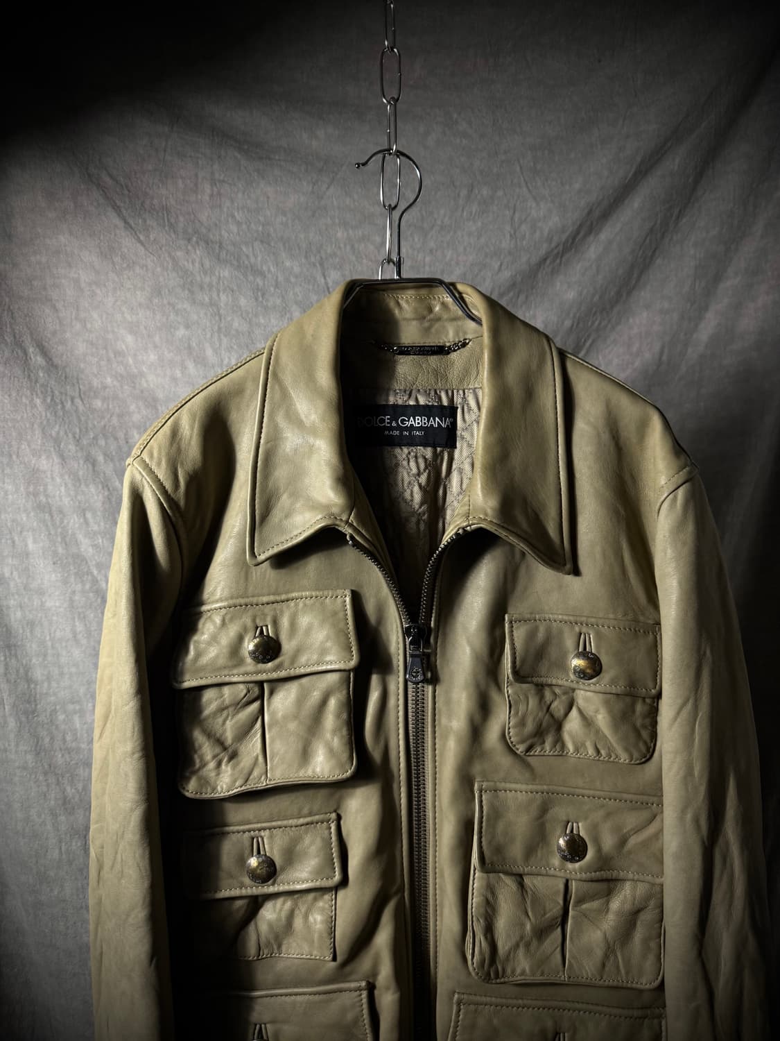 Dolce & Gabbana Pocket Leather Jacket 상품이미지3