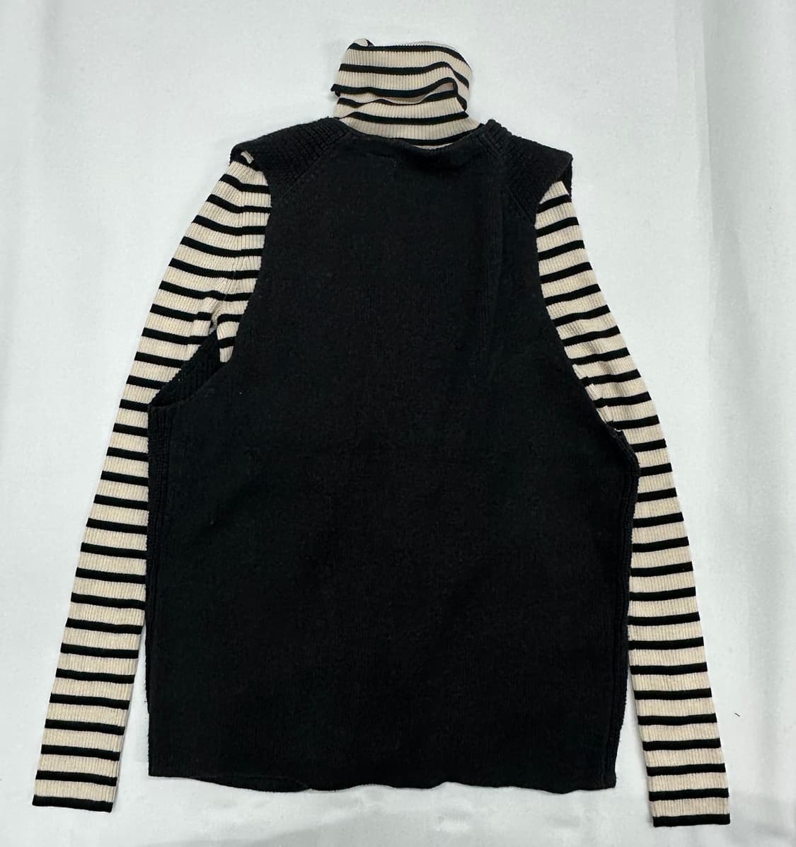 🐾하구미의 니트 레이어드 상의코디 🐾 모리걸 에스닉 니트조끼 상품이미지4