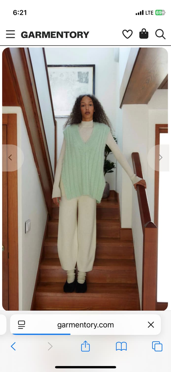 Rus vest knit mint green 상품이미지1