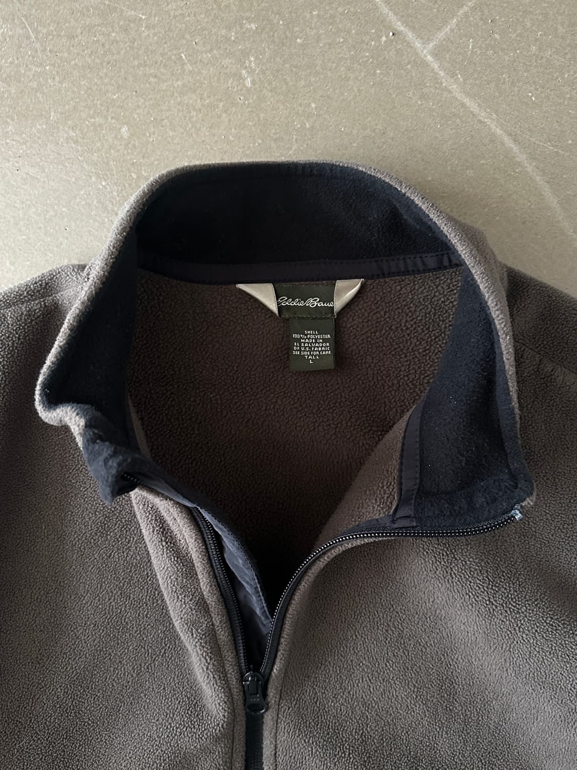 에디바우어 플리스 하프 집업 카키브라운 상품이미지2