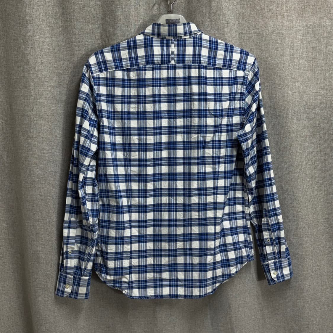 [M] 바나나리퍼블릭 면 블루 체크 셔츠 남방 상품이미지5