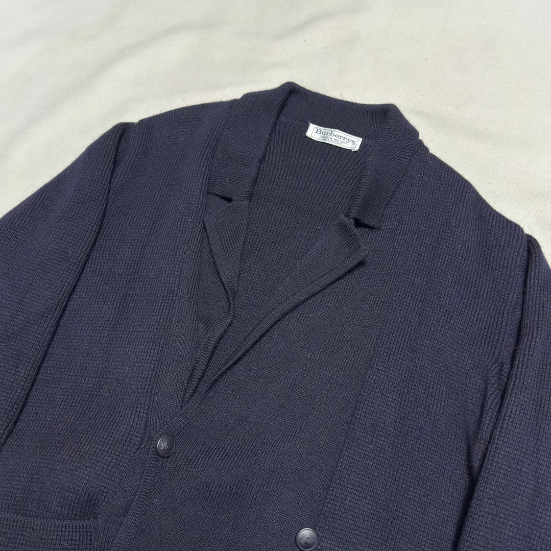95 버버리 더블 브레스티트 네이비 니트 가디건 상품이미지1