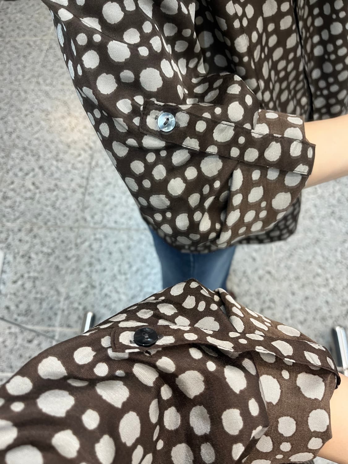 Brown dot overfit jacket 상품이미지4