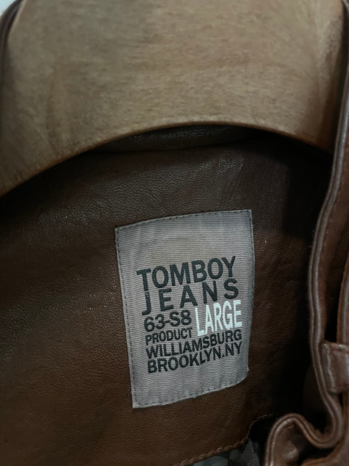 (L) 톰보이 진스 브라운 빈티지 양가죽 자켓 상품이미지6