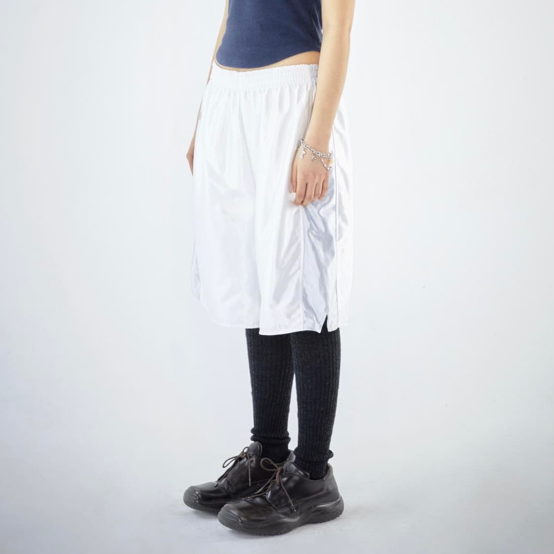 coyseio 코이세이오 샤이닝 트리콧 쇼츠 화이트 상품이미지2