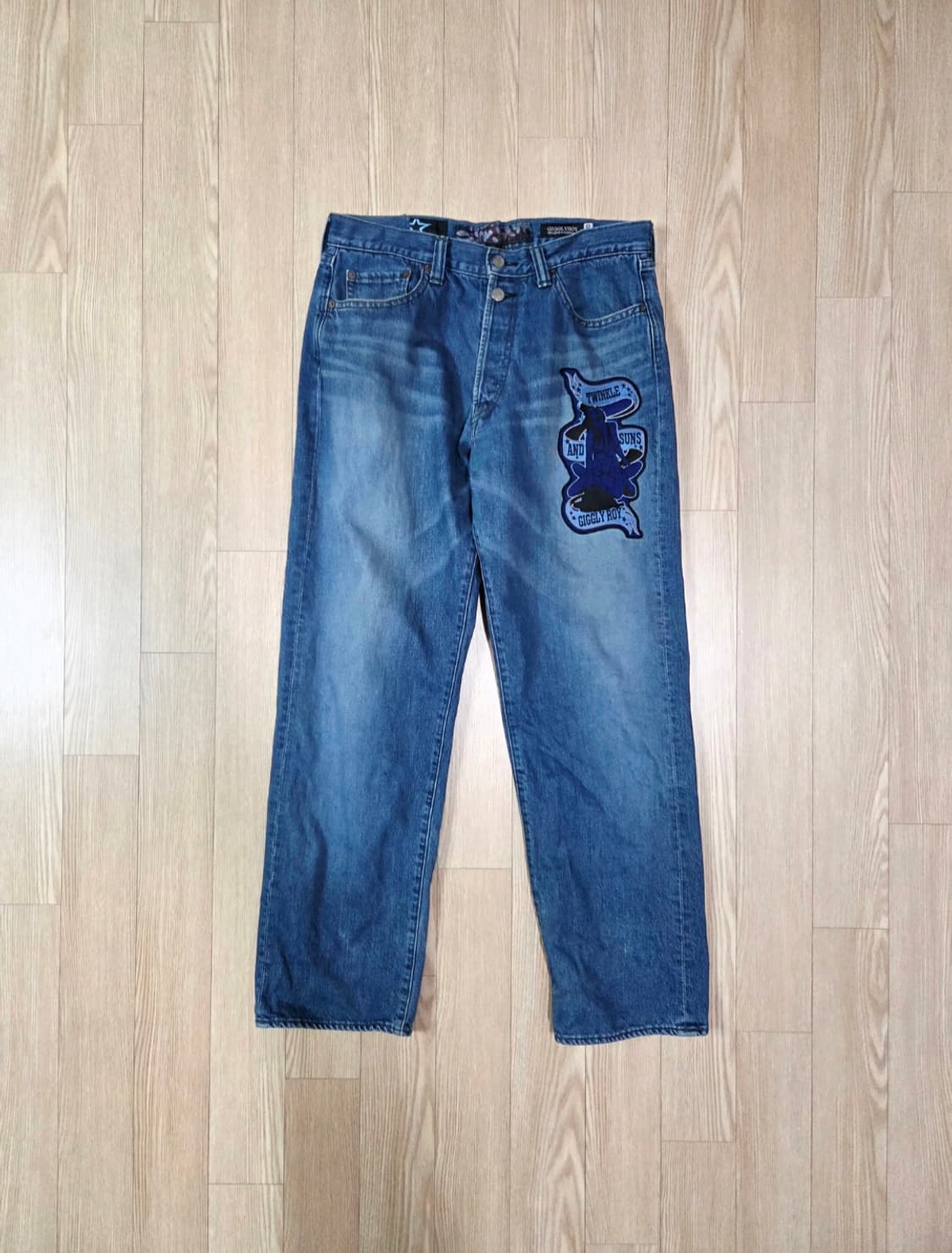 기글리로리 체위 와펜 레귤러 데님 팬츠 상품이미지2