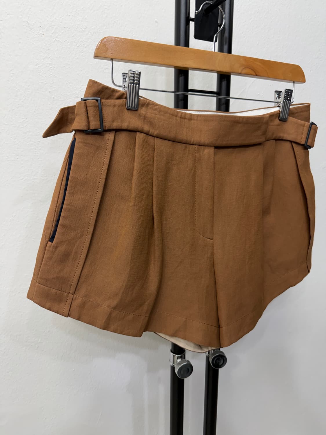 정품) 타임 한섬 브라운 숏팬츠 반바지 67(28) 상품이미지2