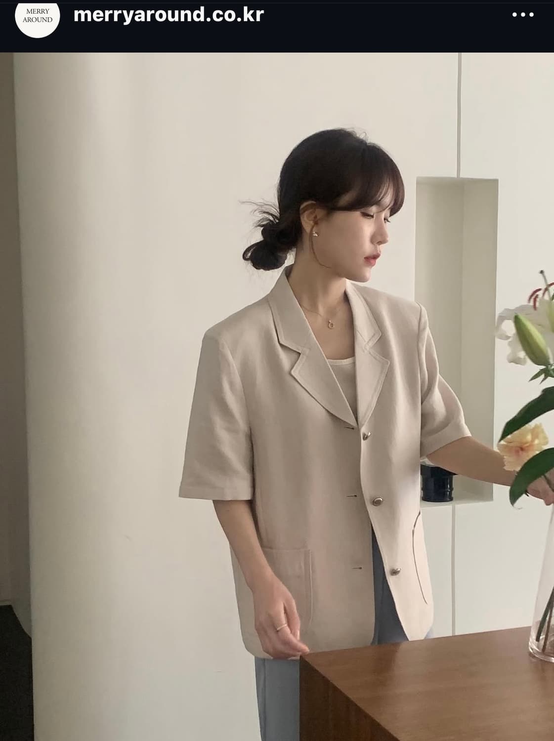 메리어라운드 mmore 반팔 자켓 상품이미지1