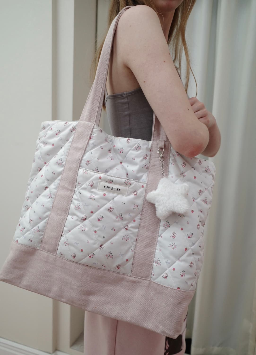 드라이로즈 QUILTED BUNNY ECO BAG 가방 pink 상품이미지1