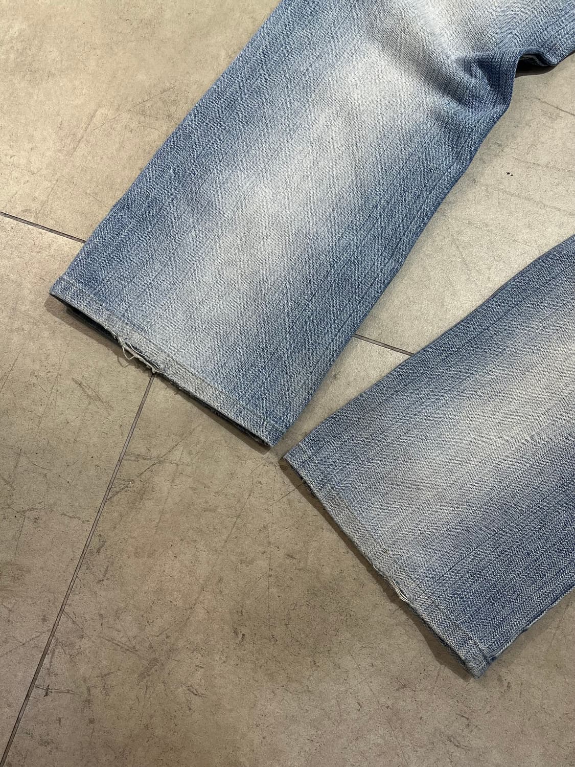 Diesel Industry 화이트 워싱 연청 와이드 데님 팬츠  상품이미지2