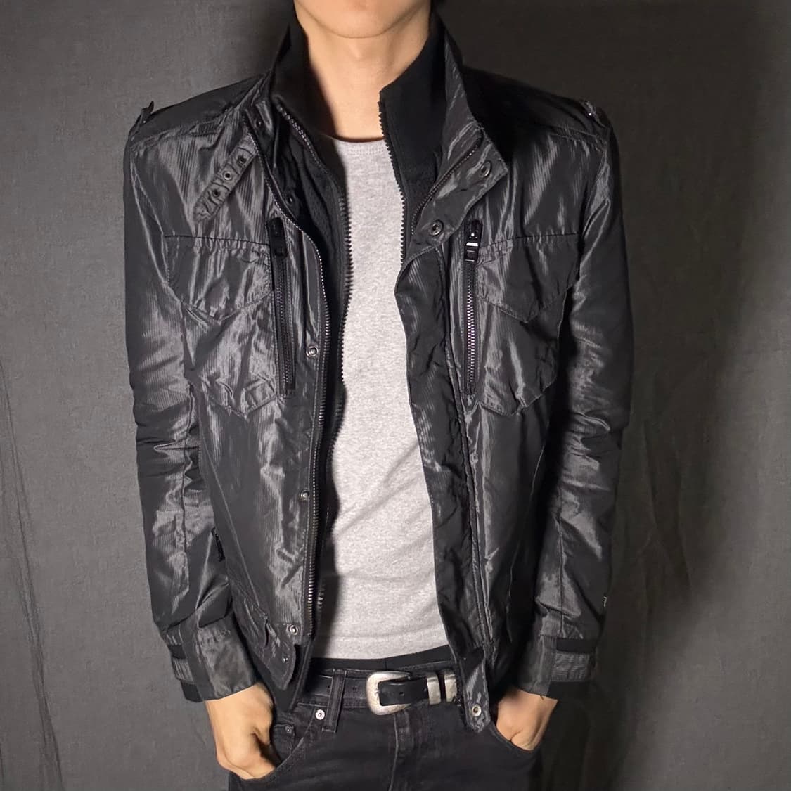 BUCKAROO double zip-up nylon jacket 상품이미지3