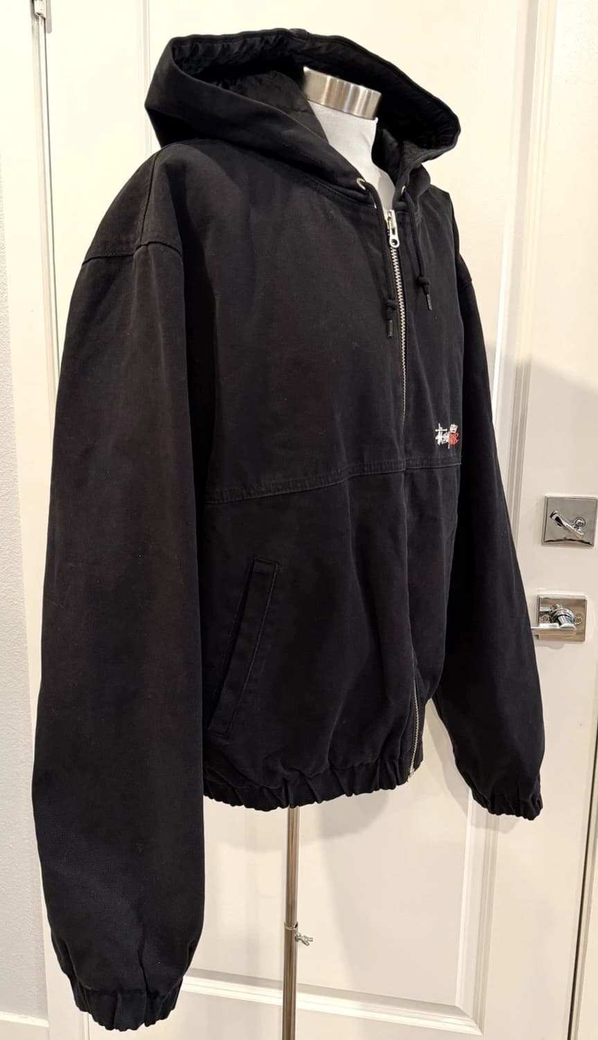 스투시 인슐레이티드 캔버스 워크 자켓 블랙 상품이미지4