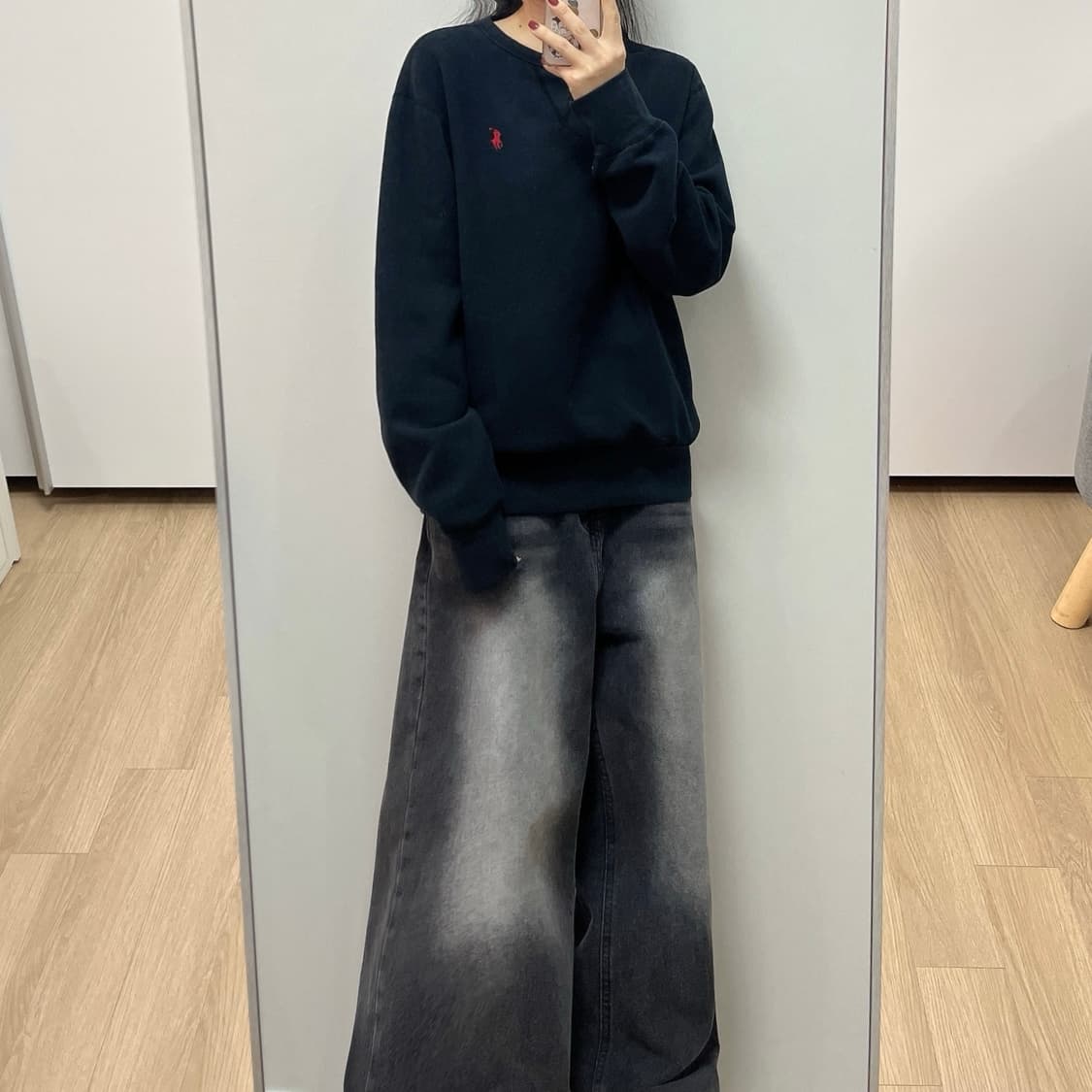 폴로 랄프로렌 신형 레드 포니 블랙 맨투맨 상품이미지1